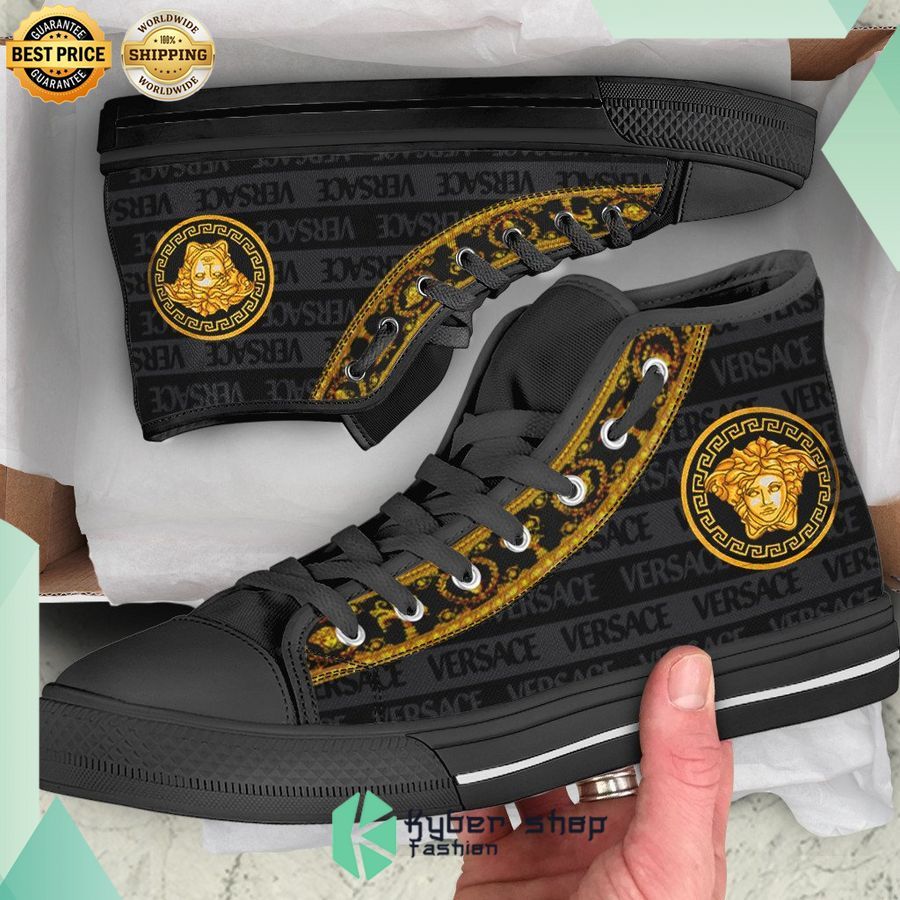 black gold versace high top canvas shoes 1 862