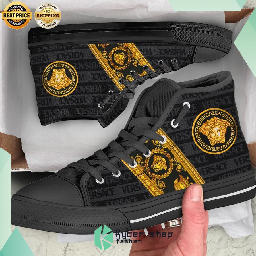 black gold versace high top canvas sneakers 1 200