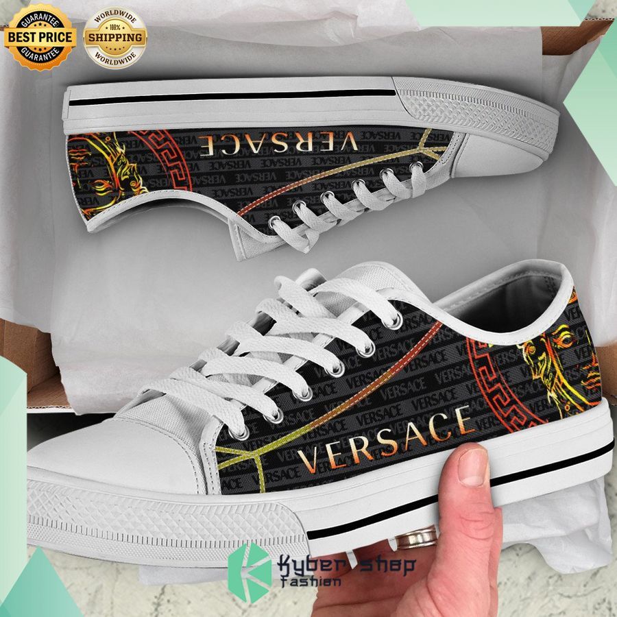 black gold versace low top canvas sneakers 1 329