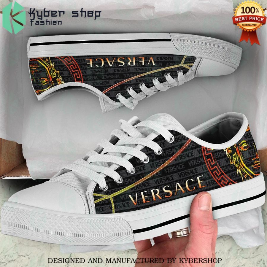 black gold versace low top canvas sneakers 1 657