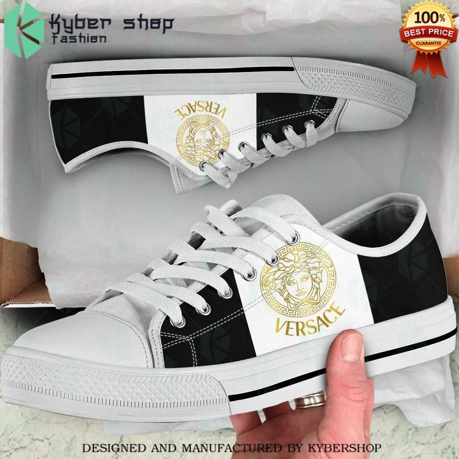 black white versace low top canvas shoes 1 209