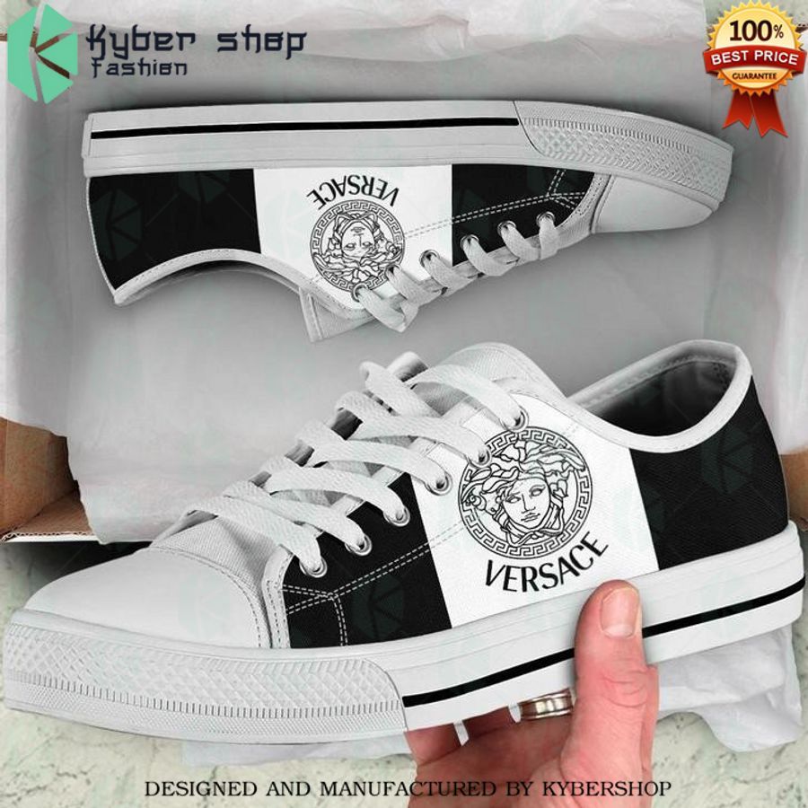 black white versace low top canvas sneaker 1 619