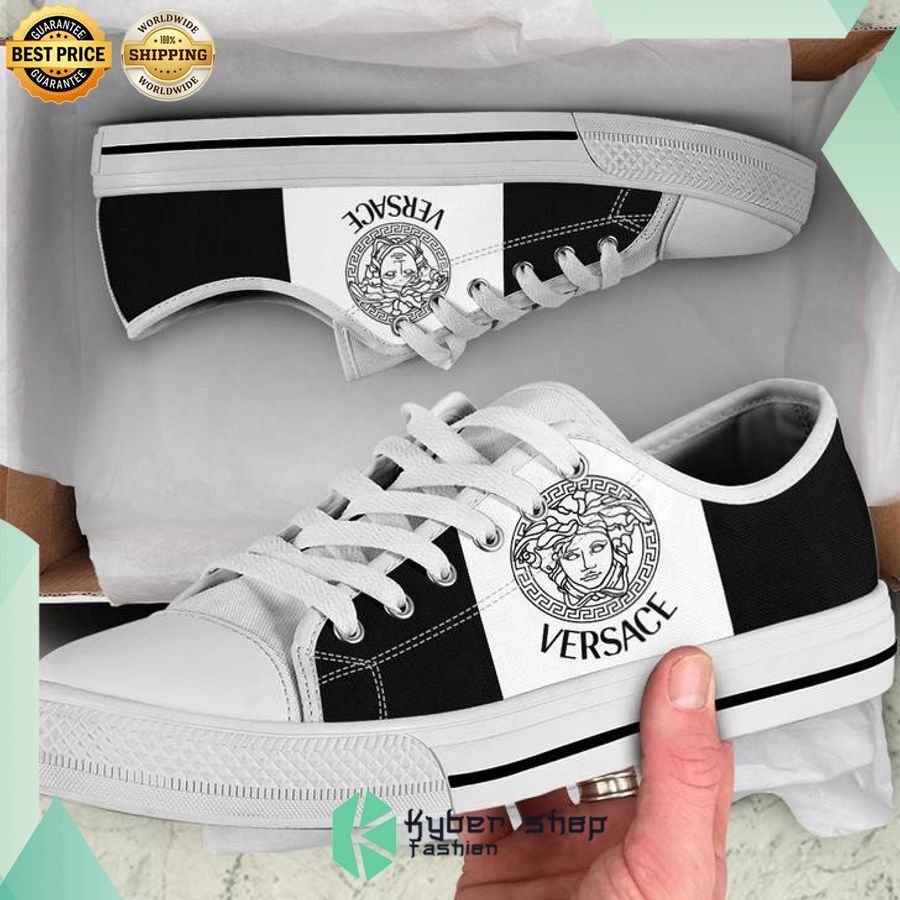 black white versace low top canvas sneaker 1 759