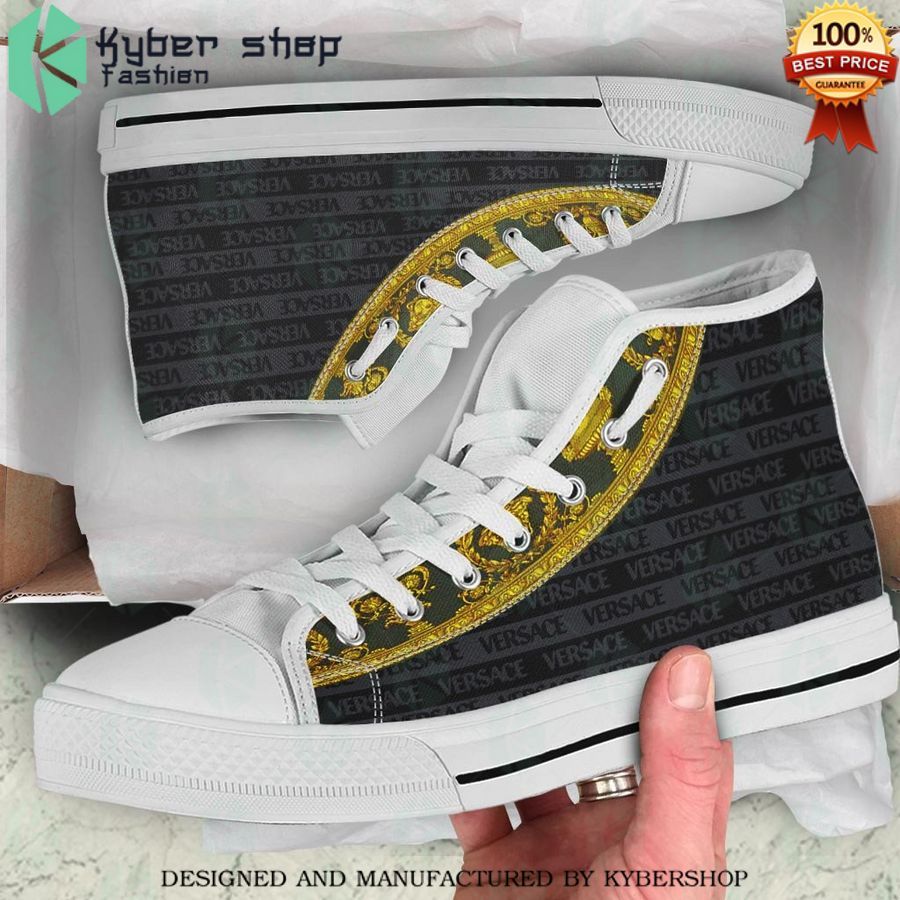 dark gold versace high top canvas sneakers 1 784