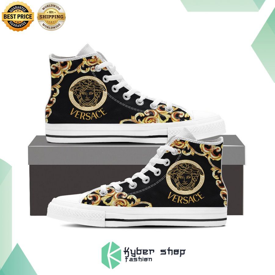 gold versace high top canvas shoes 1 176