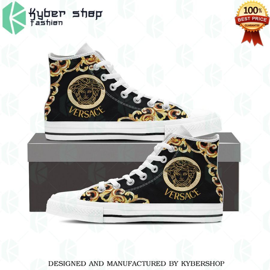 gold versace high top canvas shoes 1 905