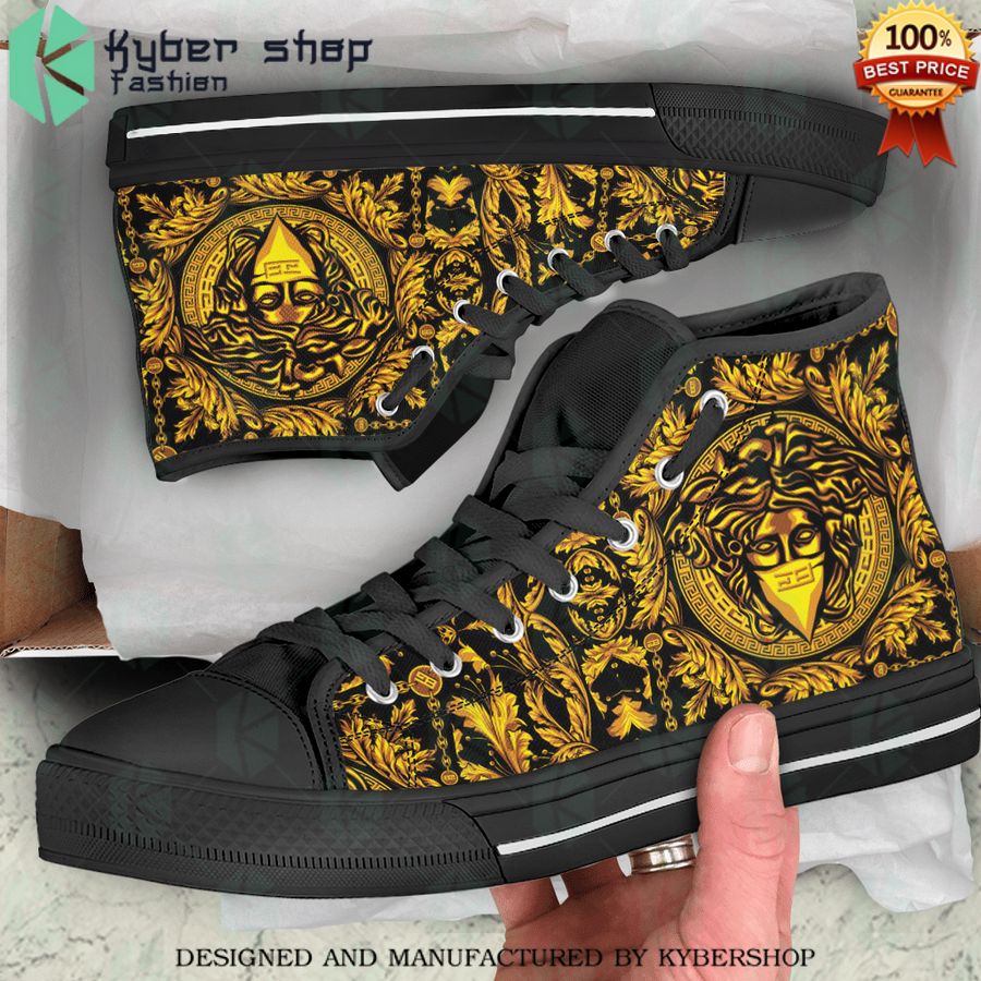 gold versace high top canvas sneaker 1 699