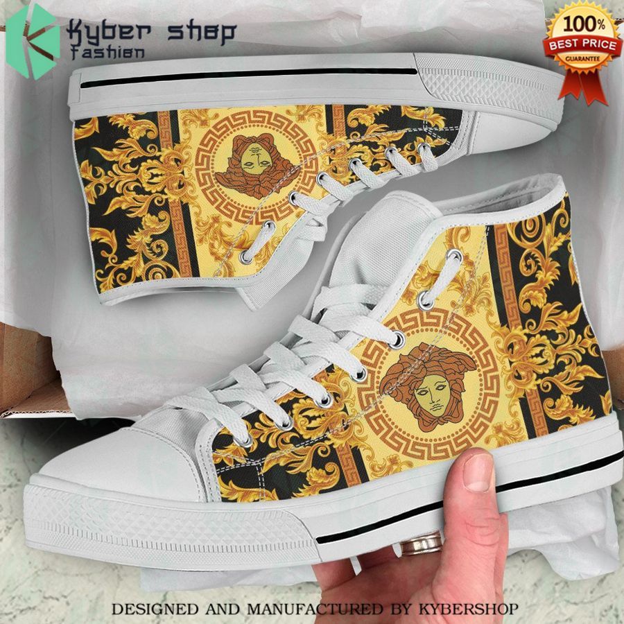 gold versace high top canvas sneakers 1 684