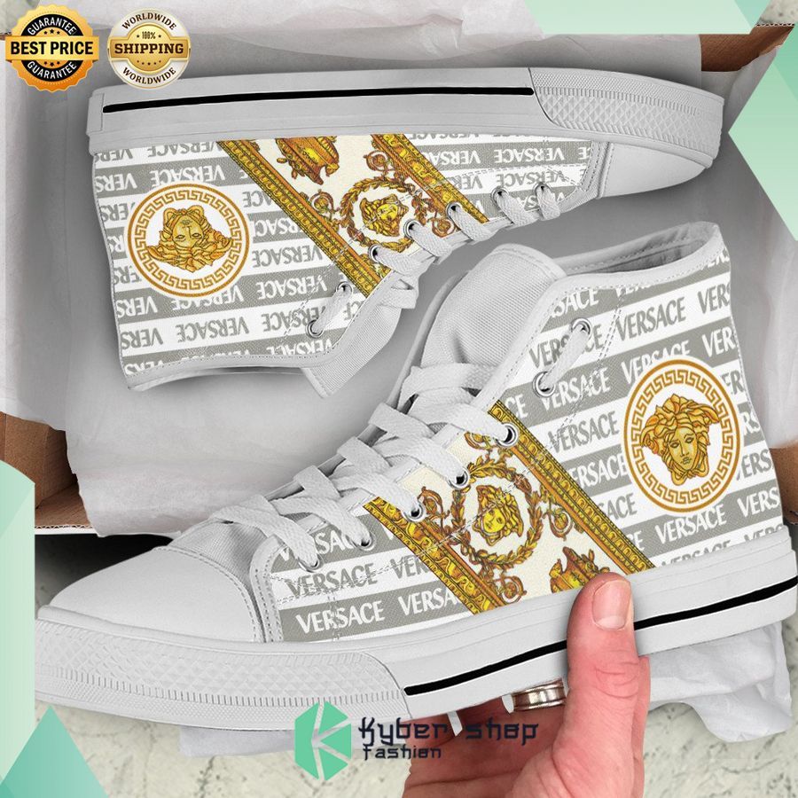 grey gold versace high top canvas shoes 1 163