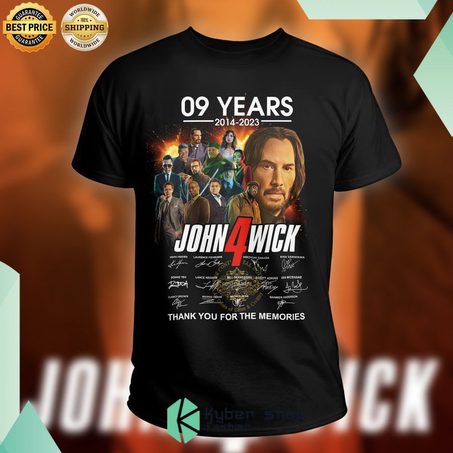 john wick 4 thank you for the memories 9 years t shirt 1 681