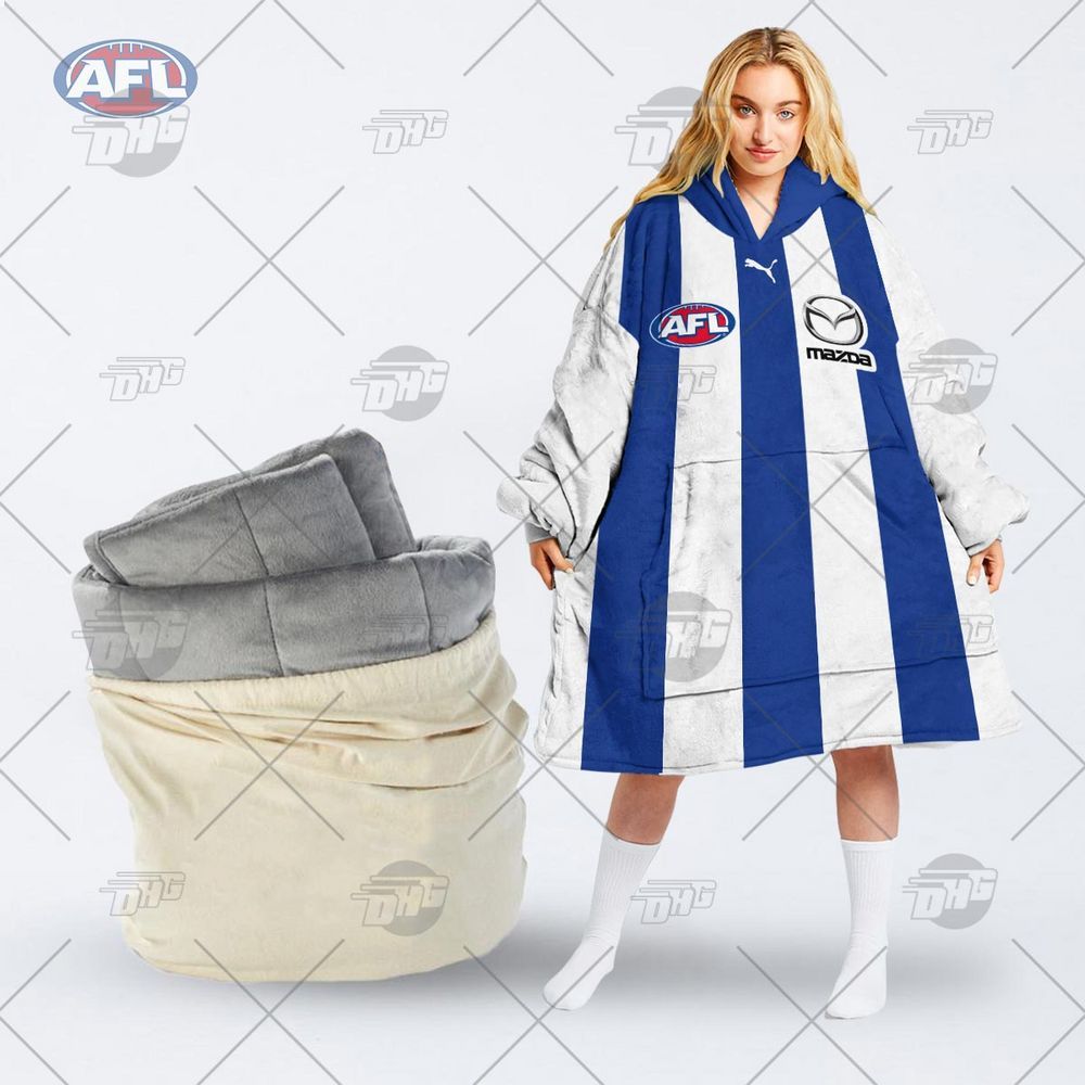 personalised afl north melbourne football club hoodie blanket 1 280