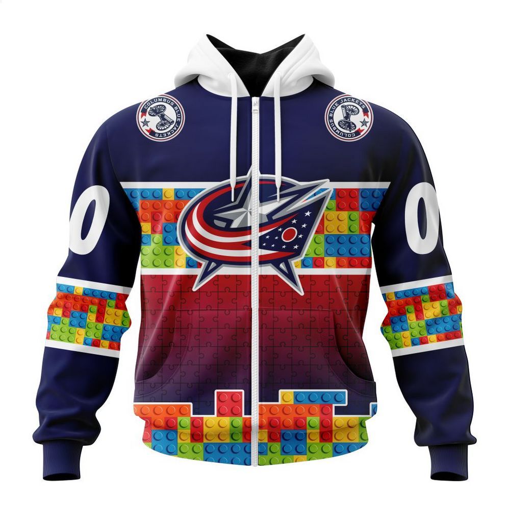 personalized columbus blue jackets autism awareness shirt hoodie 2 126