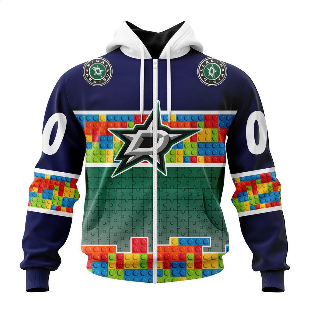 personalized dallas stars autism awareness shirt hoodie 2 694