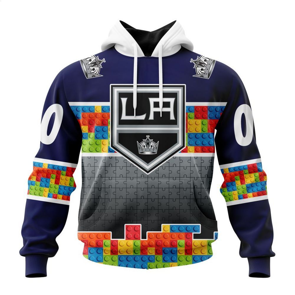 personalized los angeles kings autism awareness shirt hoodie 1 87