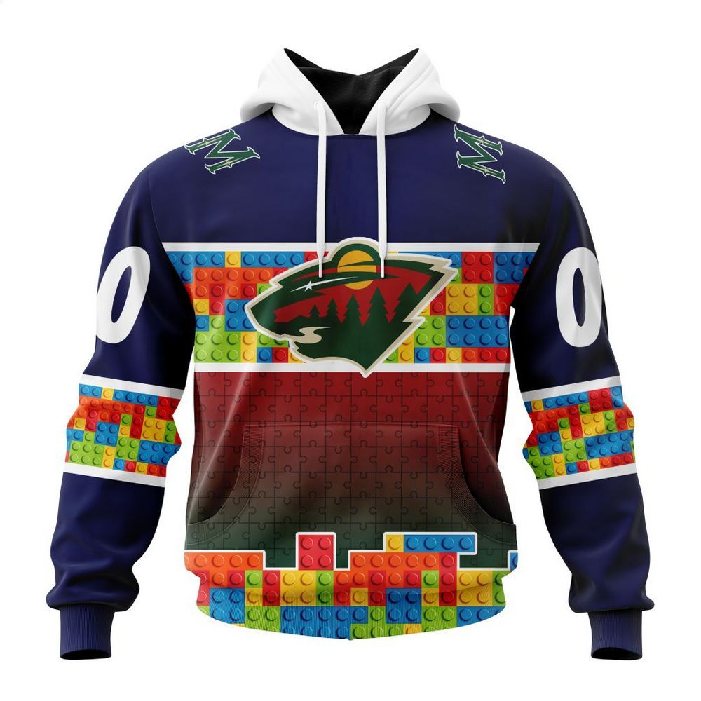 personalized minnesota wild autism awareness shirt hoodie 1 191