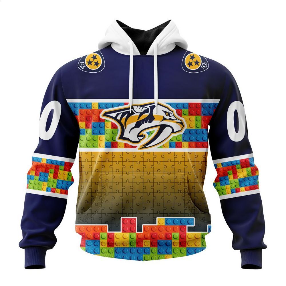 personalized nashville predators autism awareness shirt hoodie 1 915