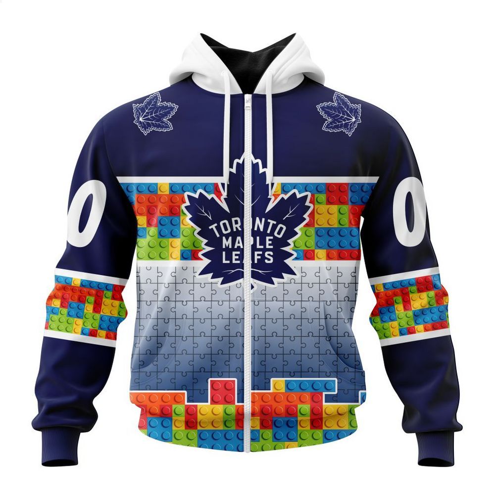 personalized toronto maple leafs autism awareness shirt hoodie 2 563