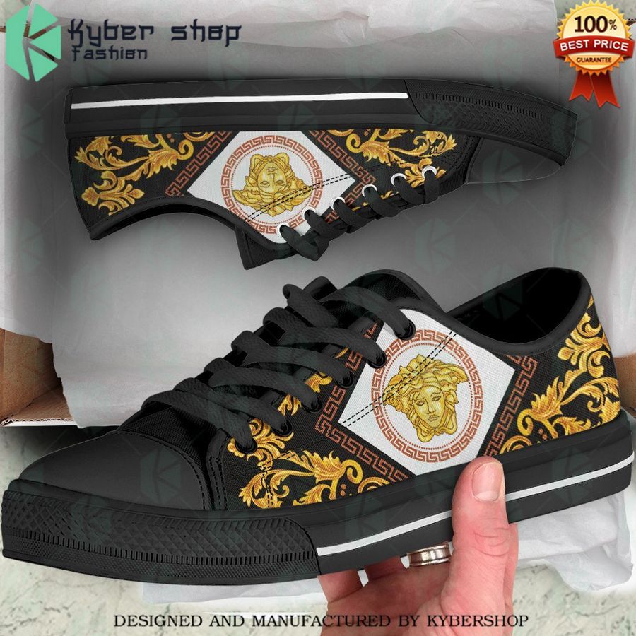 versace gold black low top canvas sneaker 1 418