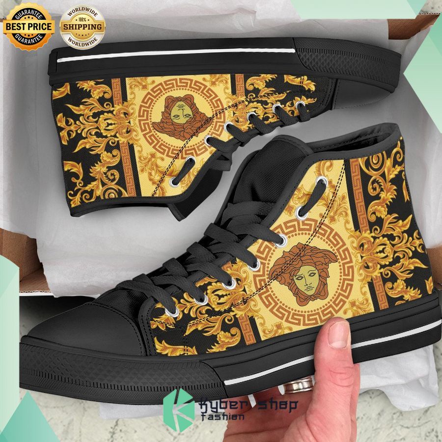 versace gold high top canvas shoes 1 754