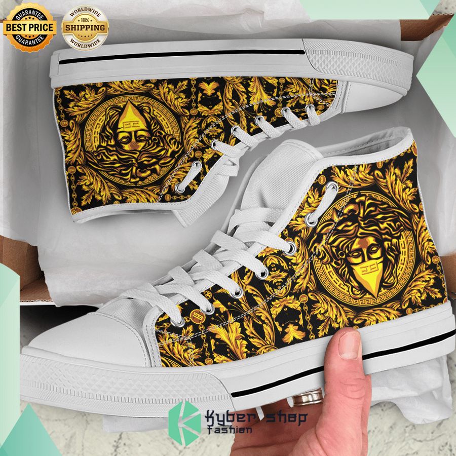 versace gold high top canvas sneaker 1 131