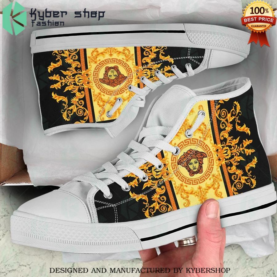 versace gold high top canvas sneakers 1 697