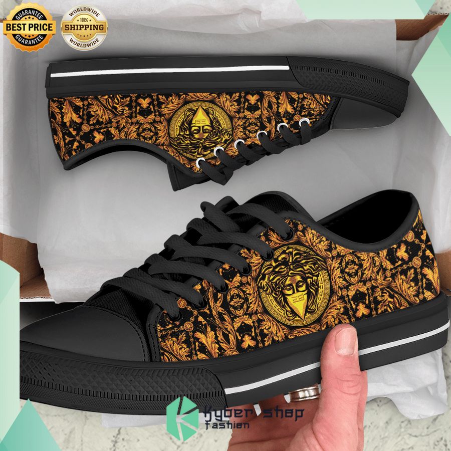 versace gold low top canvas sneaker 1 391