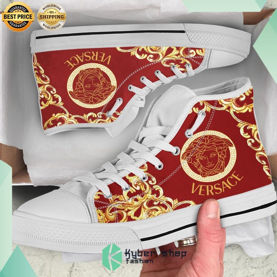 versace red high top canvas shoes 1 273