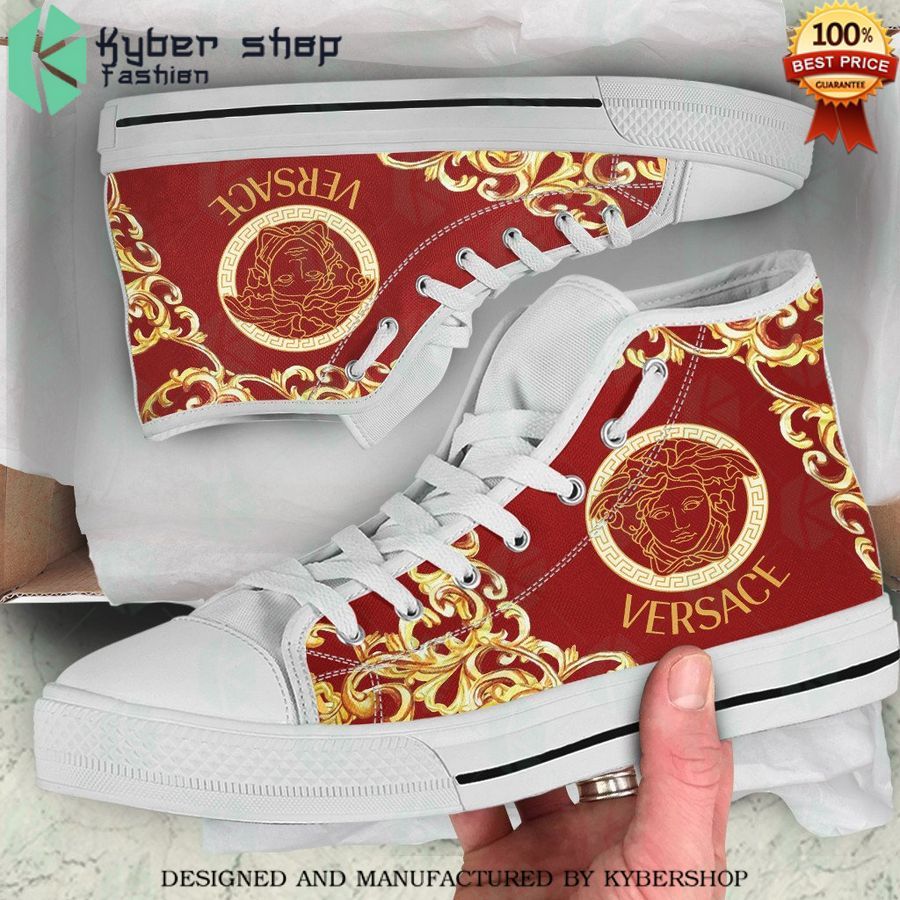 versace red high top canvas shoes 1 652