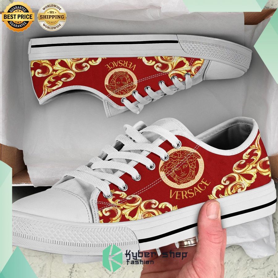 versace red low top canvas shoes 1 86