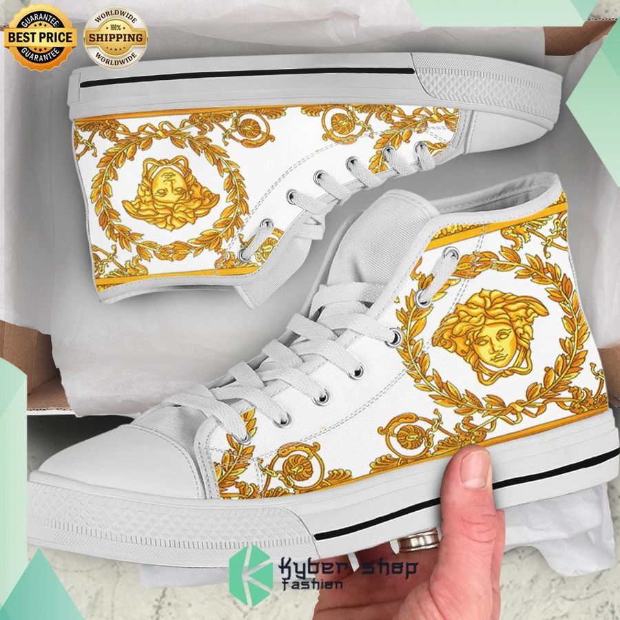 versace white gold high top canvas shoes 1 96