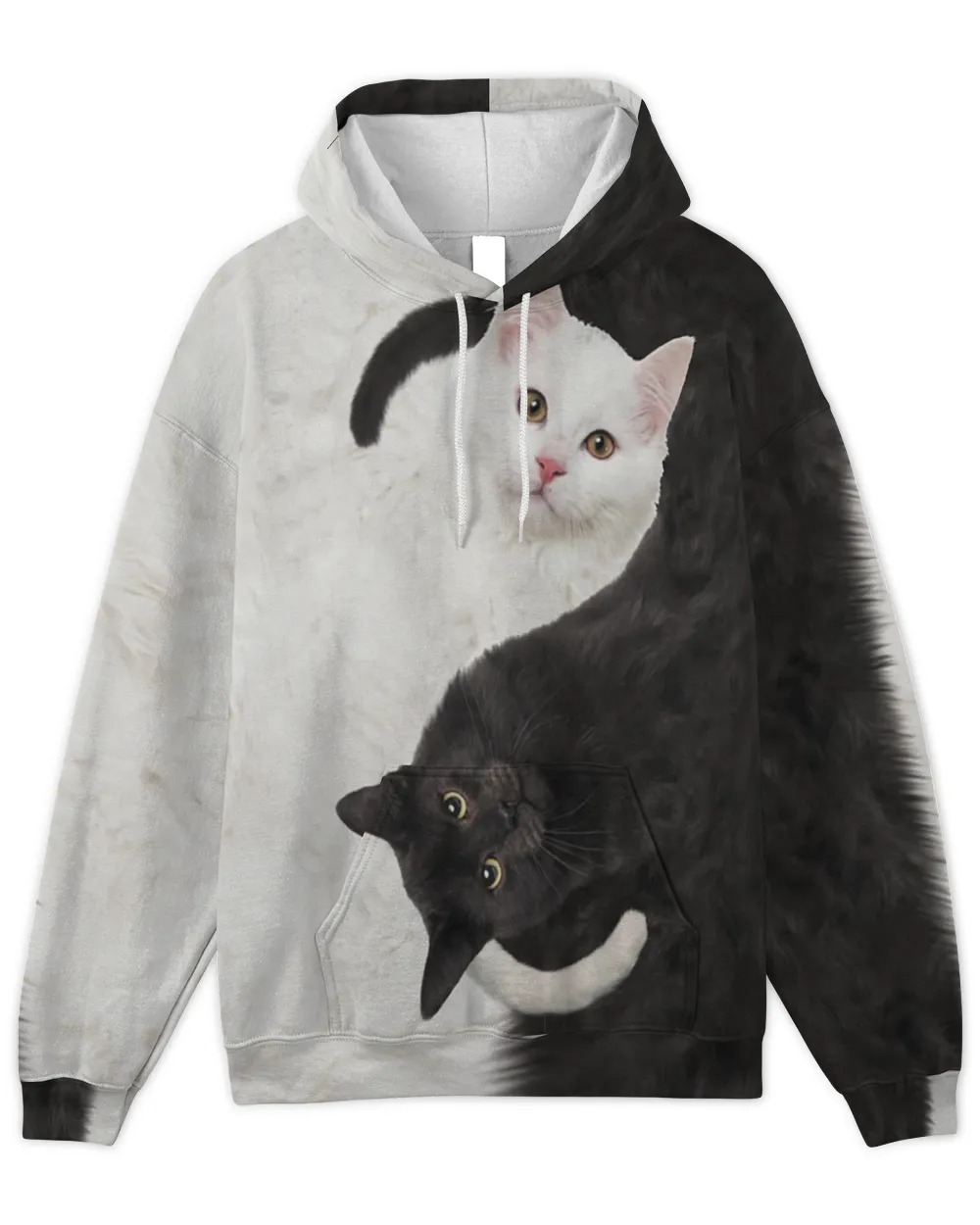 Cat Yin Yang Hoodie 1