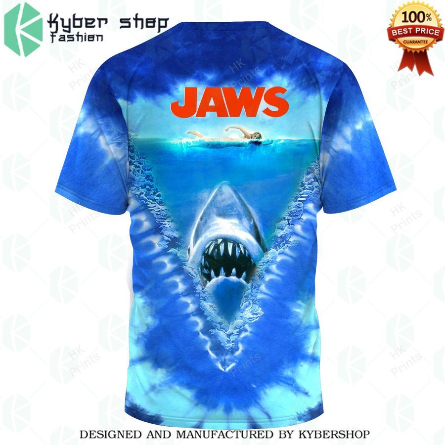 Jaw Shark Tie Dye Blue T Shirt 1