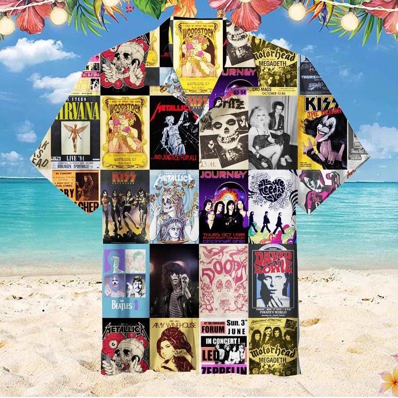 Rock n Roll Band Hawaiian Shirt