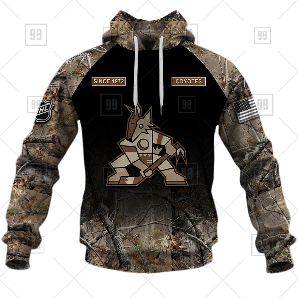 TU YN NHL Hunting Arizona Coyotes hoodie front