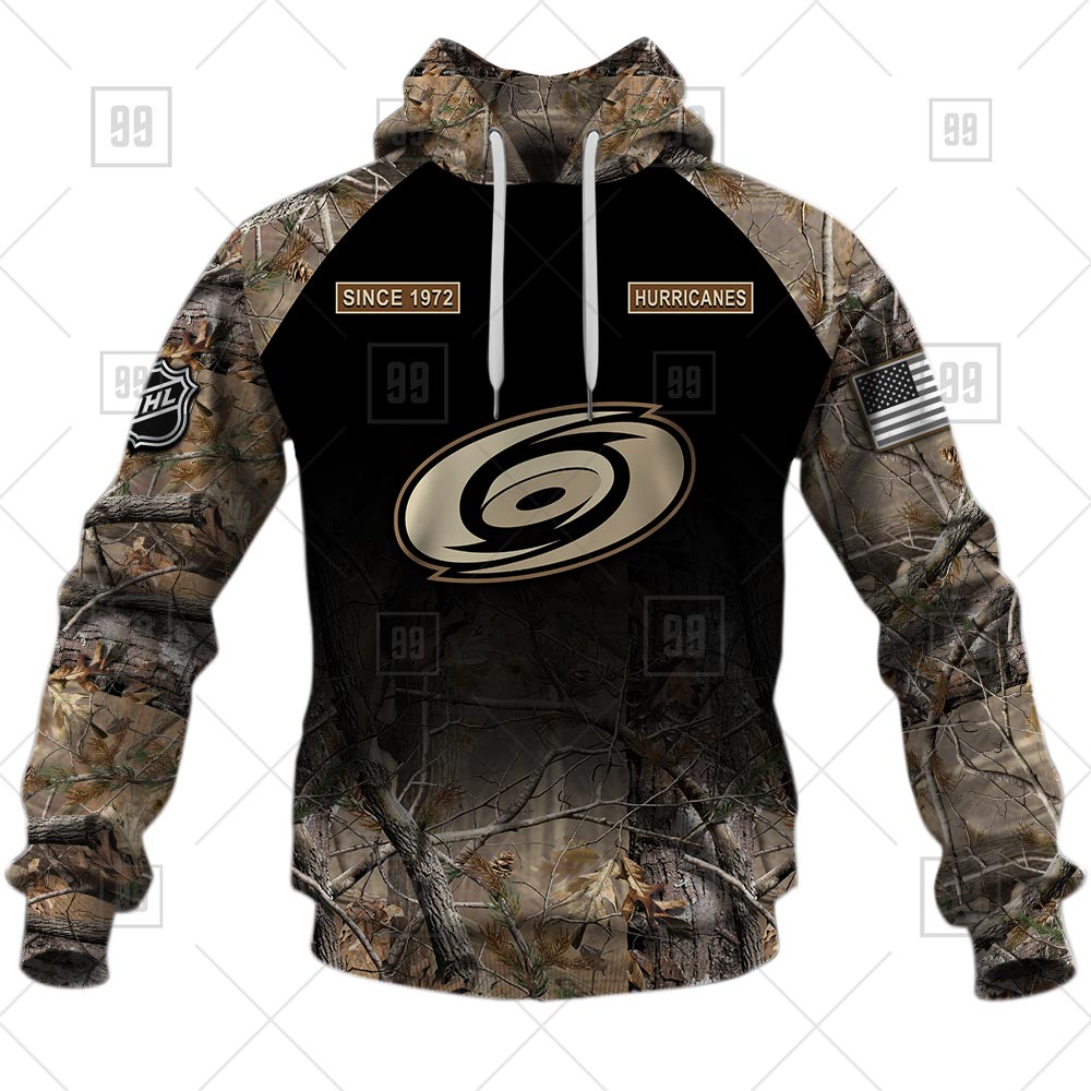 TU YN NHL Hunting Carolina Hurricanes hoodie front