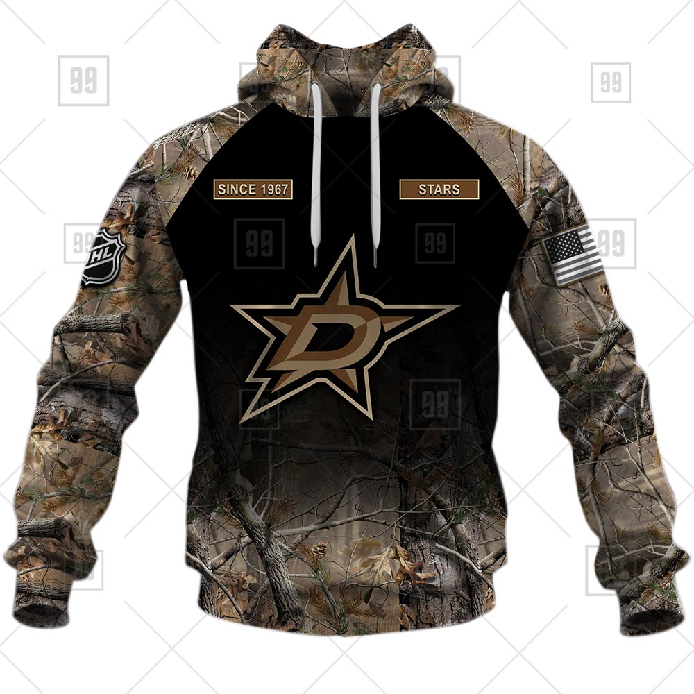 TU YN NHL Hunting Dallas Stars hoodie front