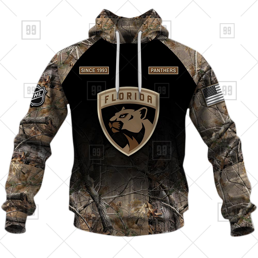 TU YN NHL Hunting Florida Panthers hoodie front