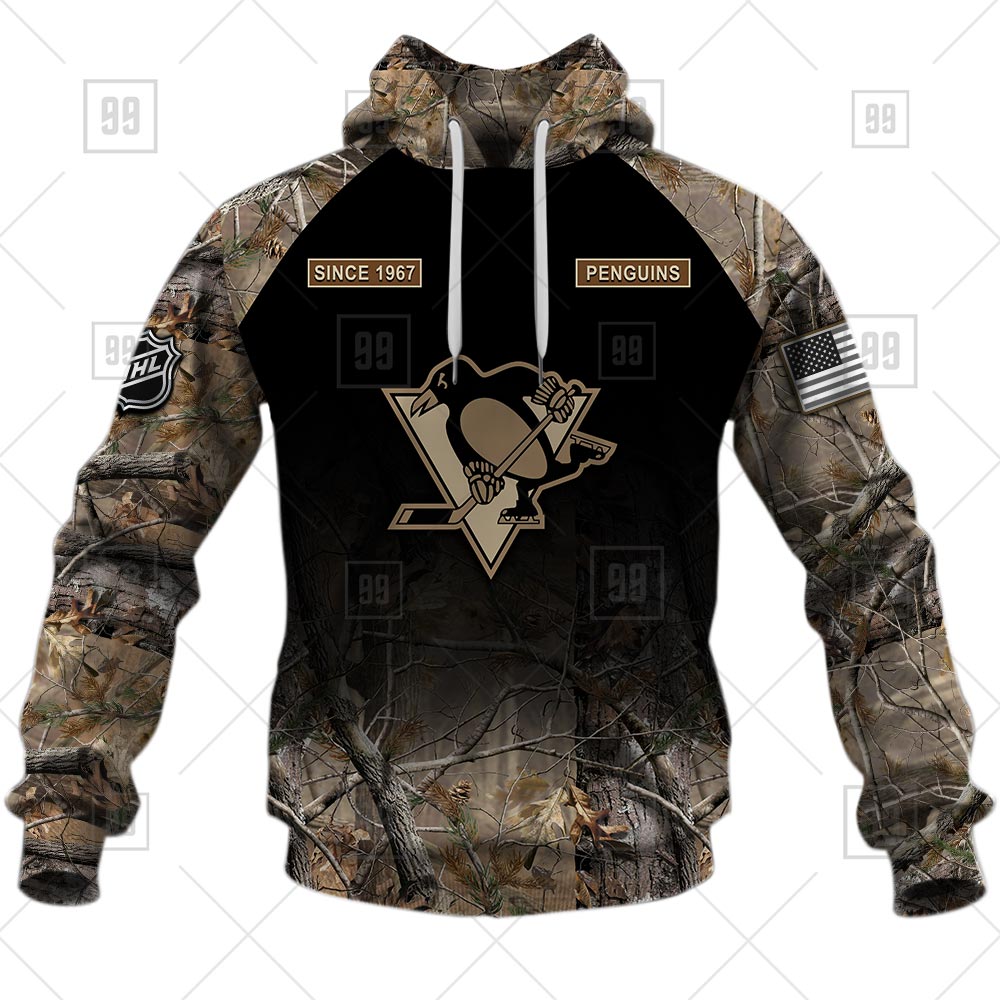 TU YN NHL Hunting Pittsburgh Penguins hoodie front