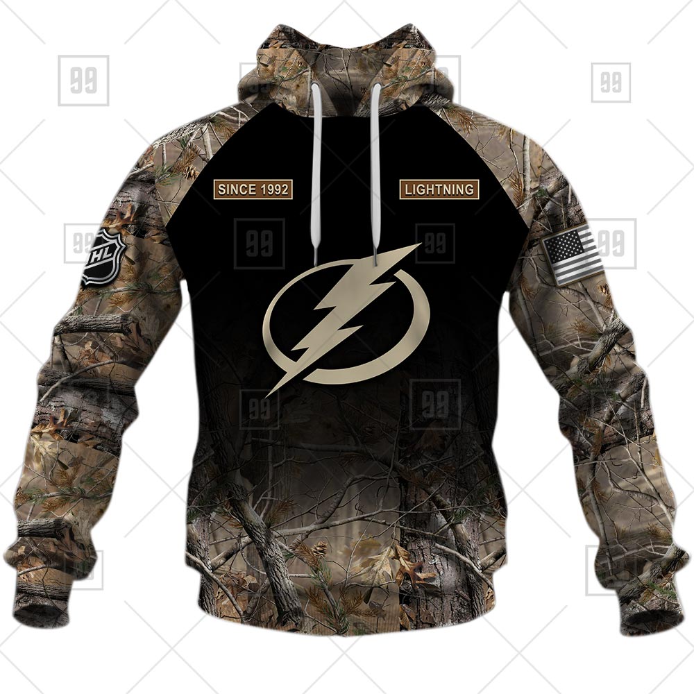 TU YN NHL Hunting Tampa Bay Lightning hoodie front