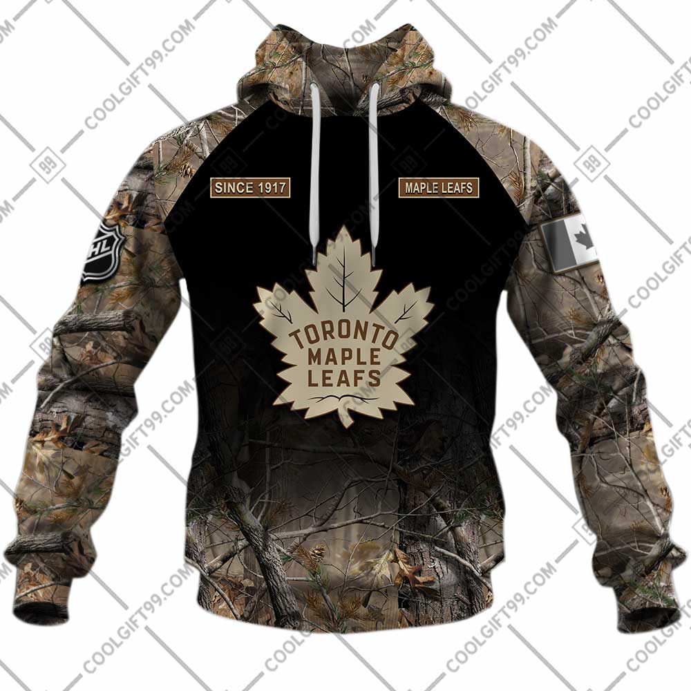 TU YN NHL Hunting Toronto Maple Leafs hoodie front