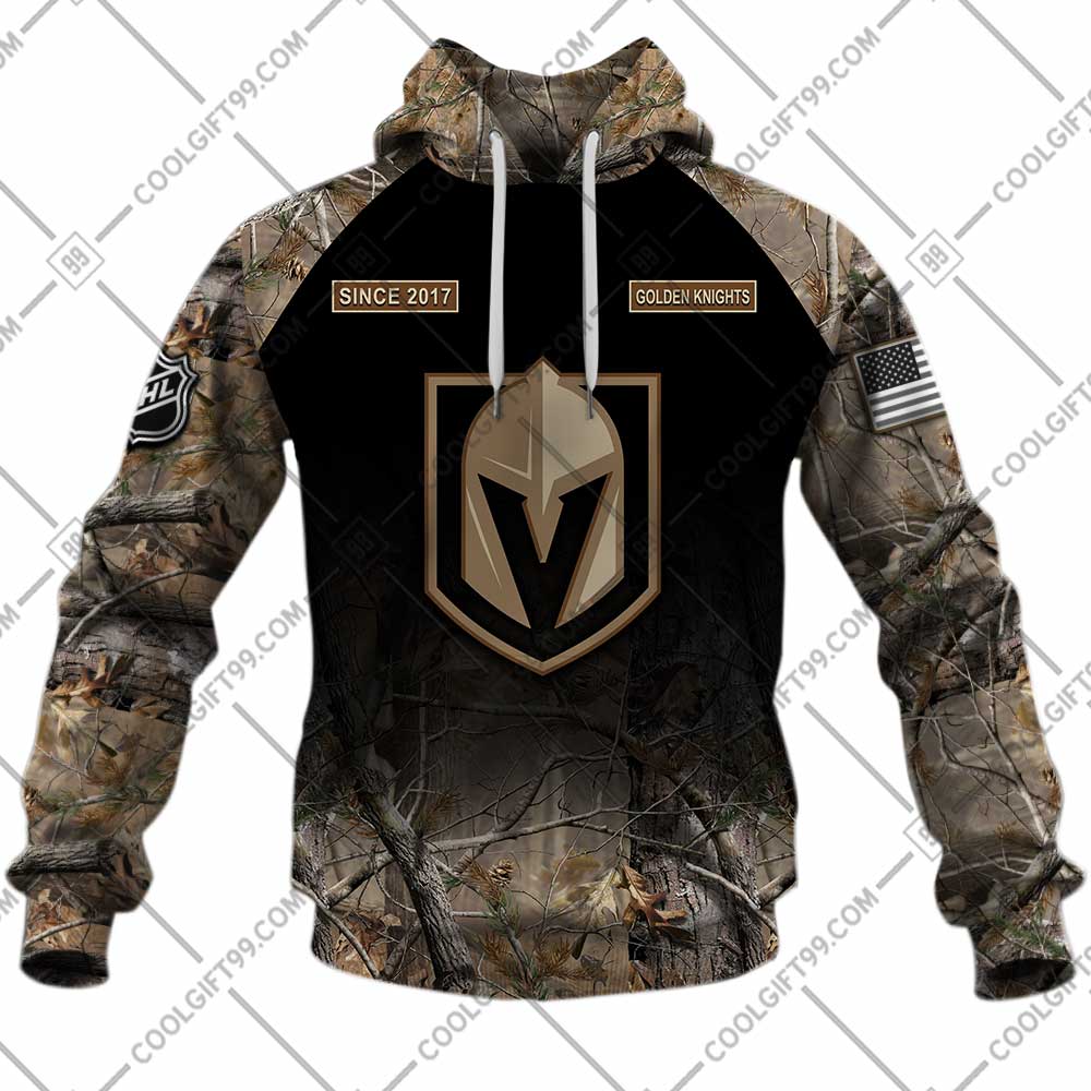 TU YN NHL Hunting Vegas Golden Knights hoodie front