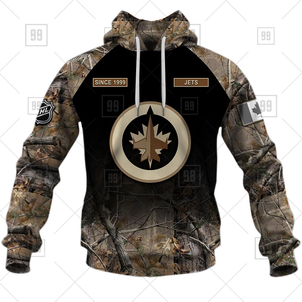 TU YN NHL Hunting Winnipeg Jets hoodie front