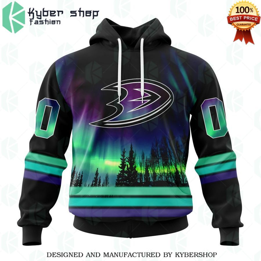 anaheim ducks special design with northern lights custom shirt 1 458