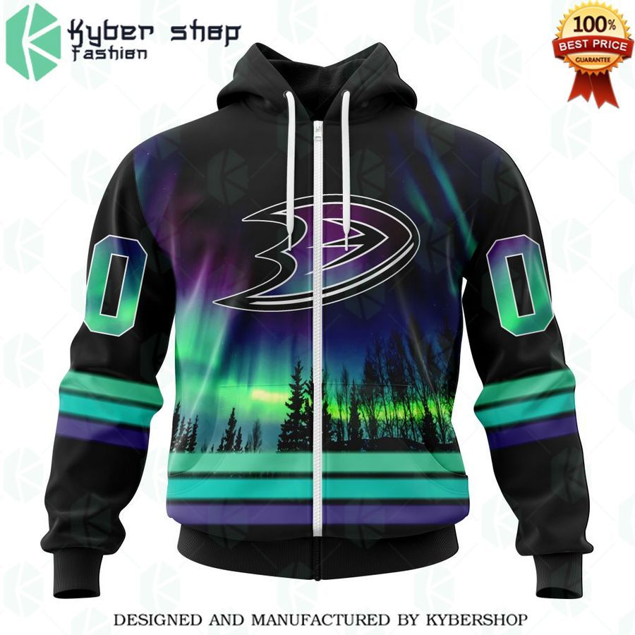 anaheim ducks special design with northern lights custom shirt 2 515