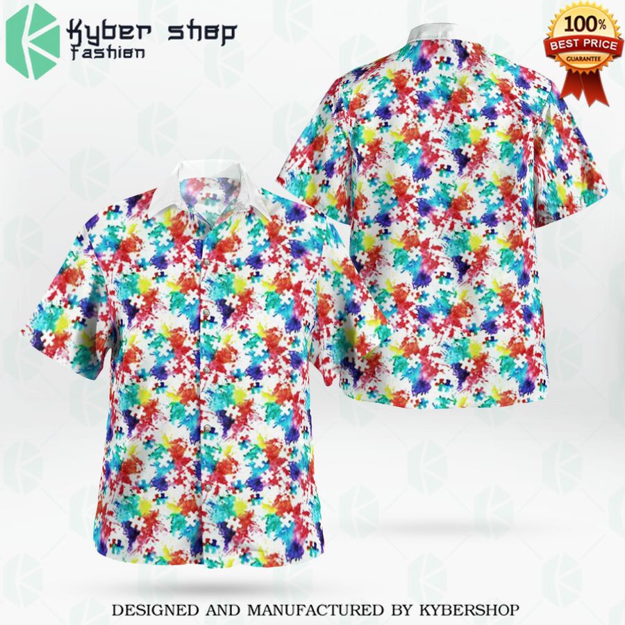 autism awareness watercolor hawaiin shirt 1 649