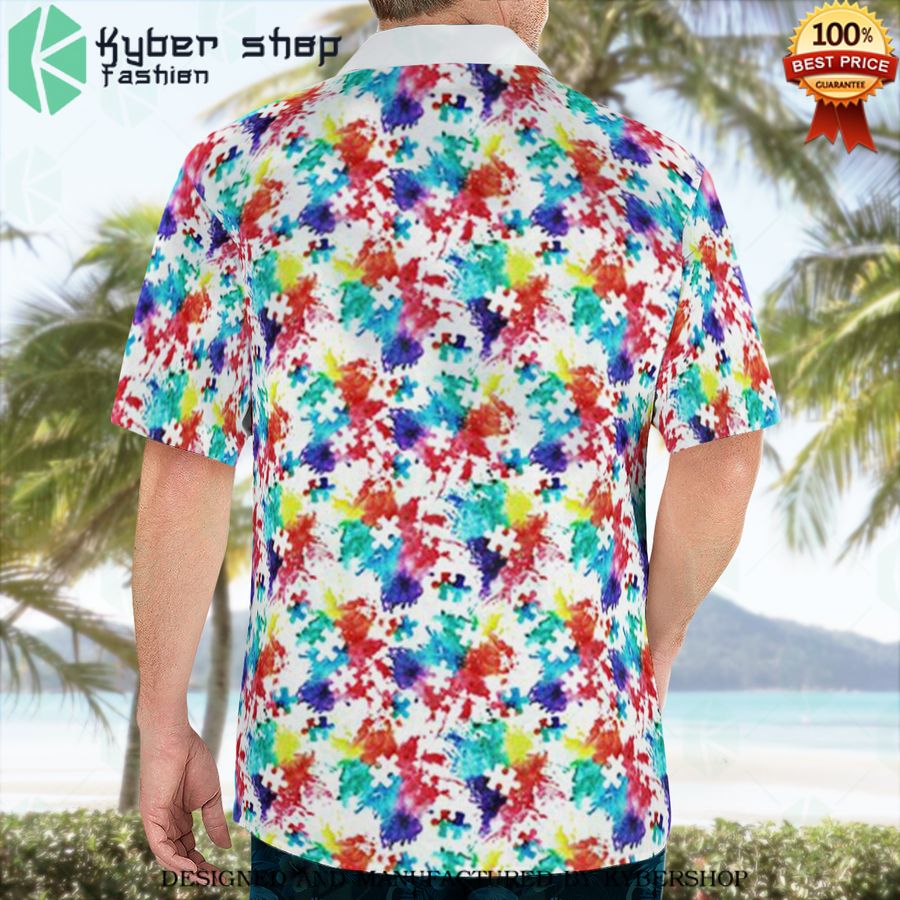 autism awareness watercolor hawaiin shirt 2 556