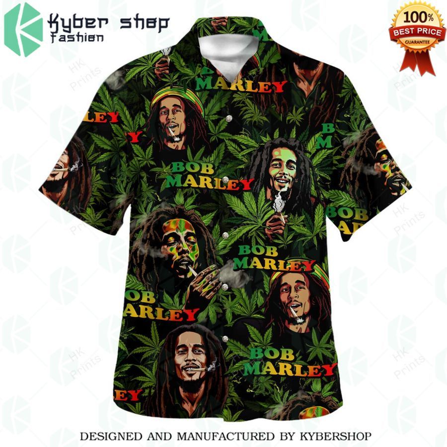 bob marley cannabis hawaiian shirt 1 851