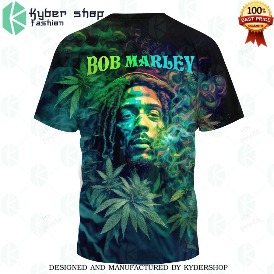 bob marley green smoke t shirt 2 531