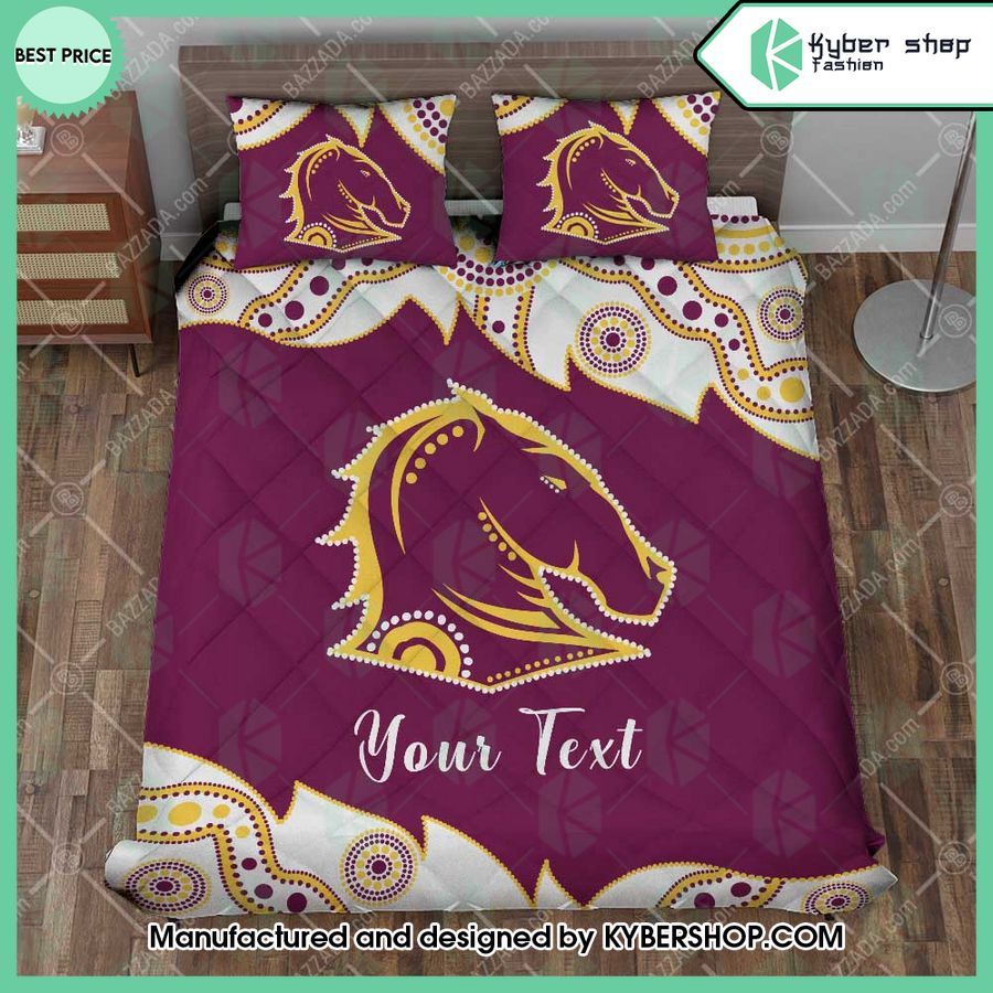 brisbane broncos aborigines custom name bedding set 1 609