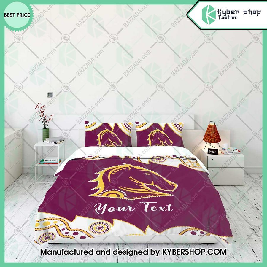 brisbane broncos aborigines custom name bedding set 2 116